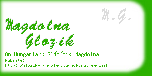 magdolna glozik business card